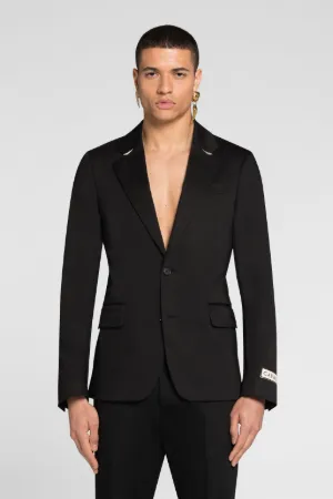 Blazer à boutonnage simple et ornements Tiger Tooth