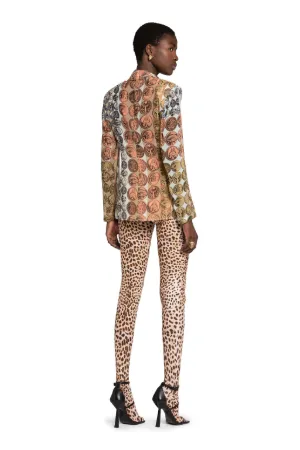 blazer con estampado de monedas
