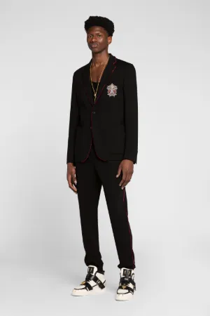 Blazer de botonadura simple con parche Mirror Snake