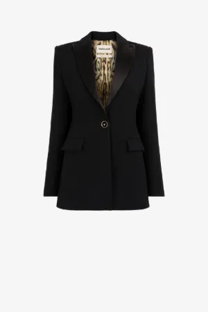 Blazer de lana de botonadura simple