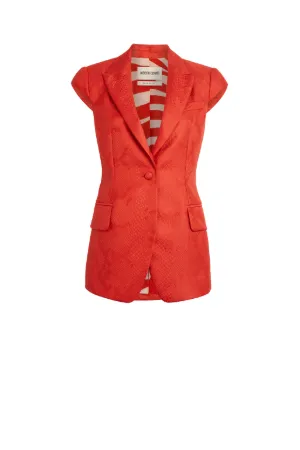 Blazer effet peau de serpent