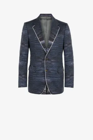 Blazer en coton à imprimé caïman