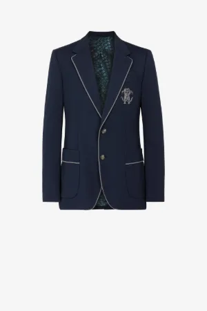 Blazer monopetto con Monogram Mirror Snake