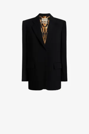 Blazer oversize à boutonnage simple
