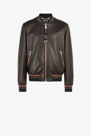 Blouson bomber en cuir