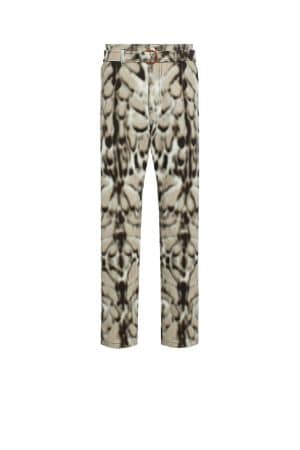 Blurred Lynx print trousers