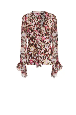 Блузка c принтом Ikat Leopard 