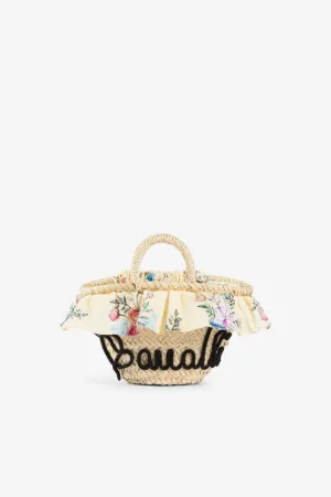 Bolso cesta con parche logotipo