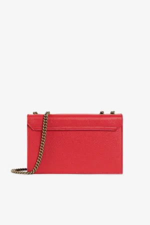 bolso de hombro con cadena y solapa