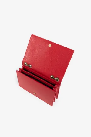 bolso de hombro con cadena y solapa