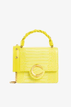 Bolso logo C con efecto piel de serpiente