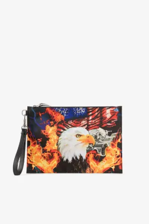 Bolso sobre con estampado Abstract