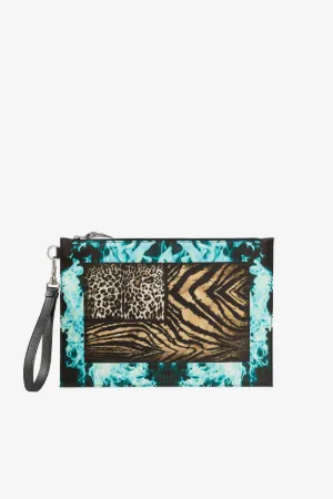 Bolso sobre con estampado Animalier Patchwork