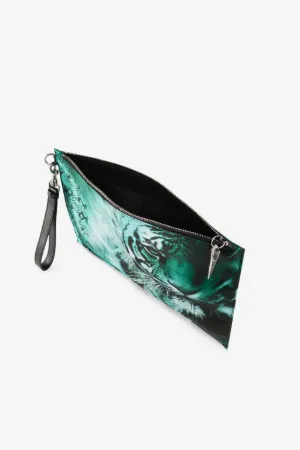 Bolso sobre con estampados Tiger y Python