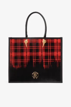 Bolso tote con estampado Tartan