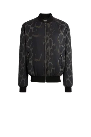 Bomberjacke mit Nocturnal Panther Print 