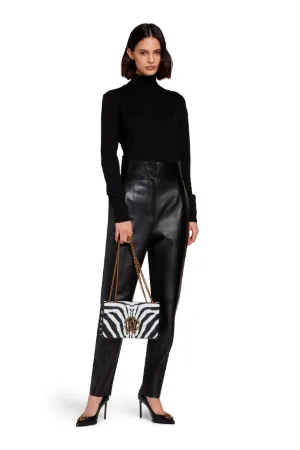 Borsa a spalla media con stampa Zebra Avantgarde -Sito ufficiale di Roberto  Cavalli®