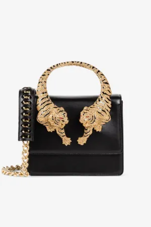 Borsa a spalla Roar grande con tigri gioiello