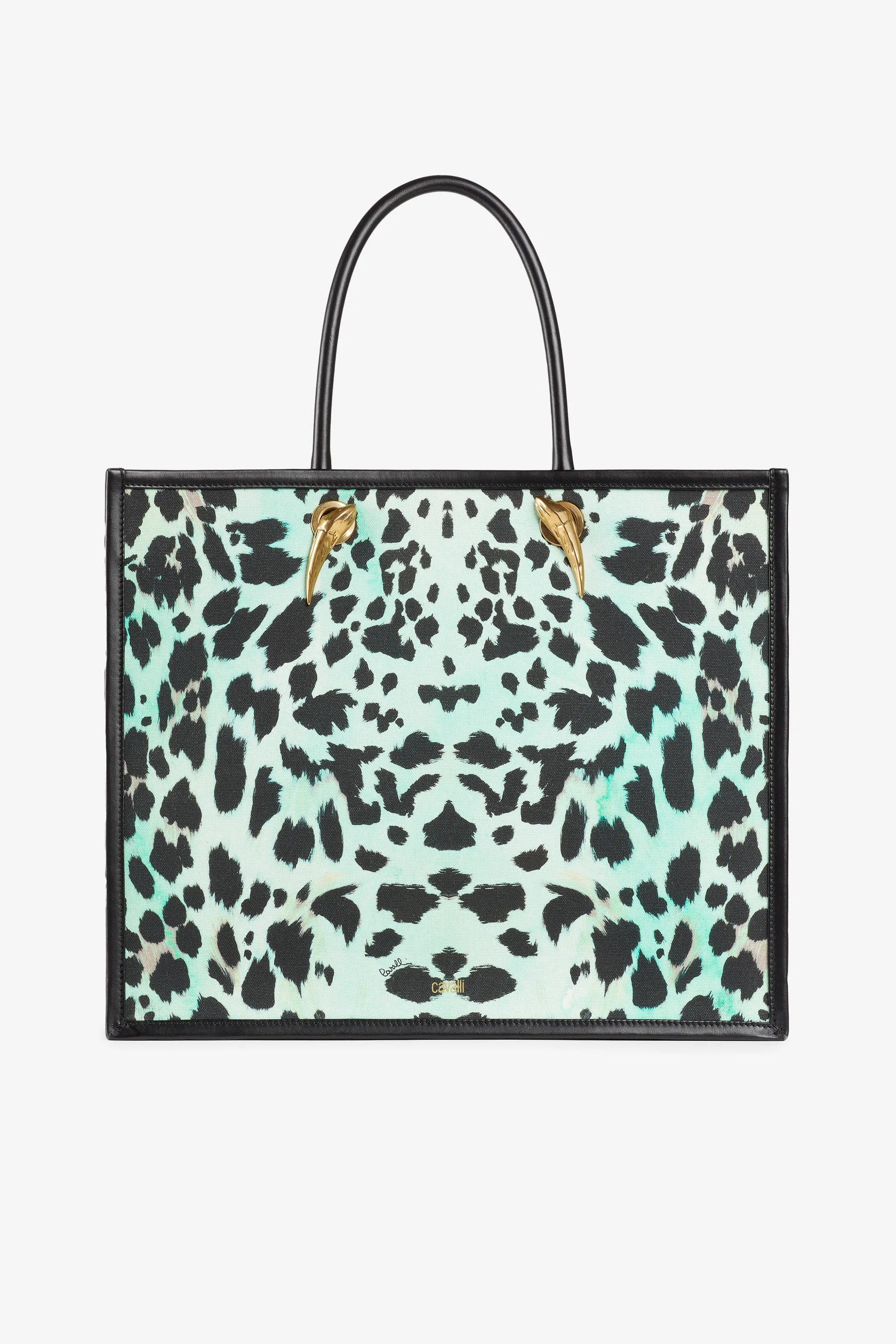 Borsa shopper con stampe Queen of Sicily e Freedom