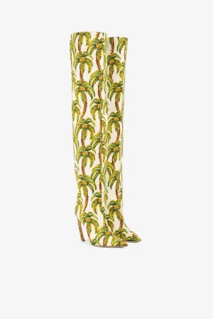 Botas altas con estampado Palm Tree
