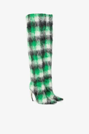 Botas altas con estampado Tartan
