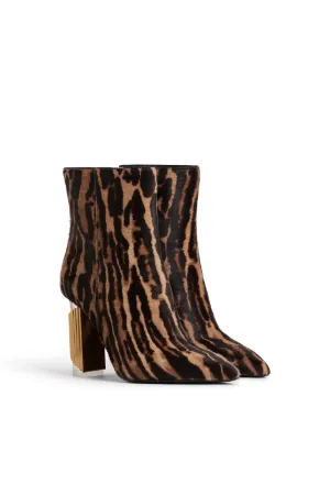 Bottines façon poulain motif jaguar