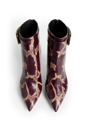 bottines peau de serpent