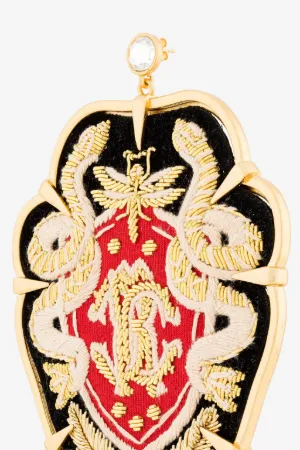 Boucle d'oreille blason RC Monogram