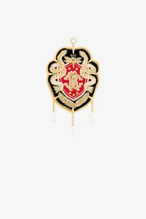 Boucle d'oreille blason RC Monogram