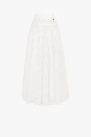Broderie Anglaise Rock aus Baumwolle
