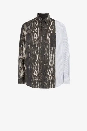 Camicia con stampe patchwork