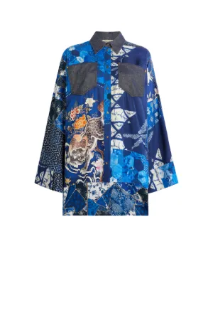 Camisa con estampado Oriental Patchwork