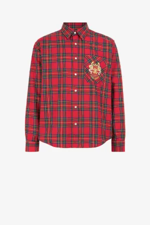 Camisa de algodón con estampado Tartan