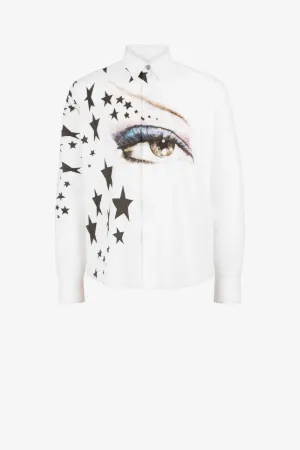 Camisa de algodón con estampados Eye y Star