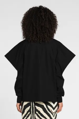 Camisa de algodón con mangas abullonadas