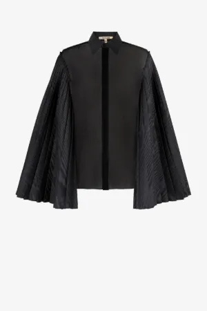 Camisa plisada con paneles