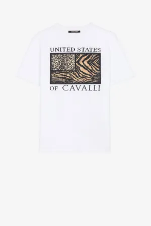 Camiseta con estampado Animalier Patchwork