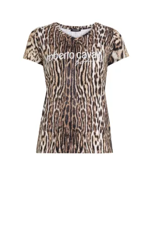 Camiseta con estampado de ocelotes