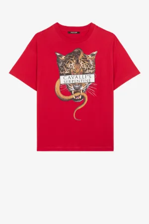 Camiseta con estampados Jaguar y Snake