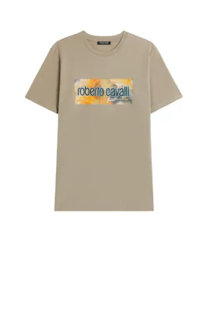 Camiseta con logo y estampado Global Earth-Print