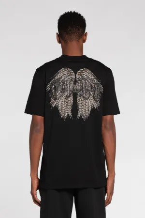 Camiseta con logotipo con cristales