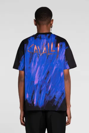 Camiseta de algodón con efecto pinceladas