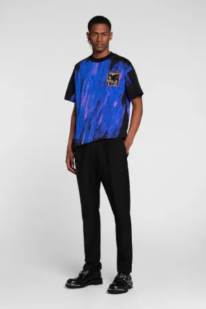 Camiseta de algodón con efecto pinceladas
