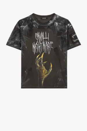 Camiseta de algodón con eslogan y estampado Claw