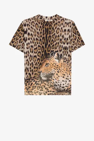 Camiseta de algodón con estampado Jaguar
