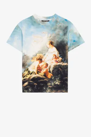 Camiseta de algodón con obra de arte