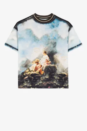 Camiseta de algodón estampada