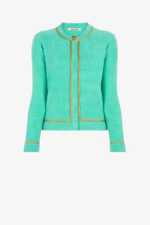 Cardigan à logo brodé