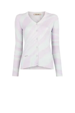 cardigan cintré rayé