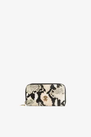 Cartera con cremallera y estampado Python